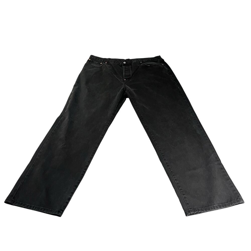 Evisu Men's W 42 x L 34 gull logo black japanese denim jeans